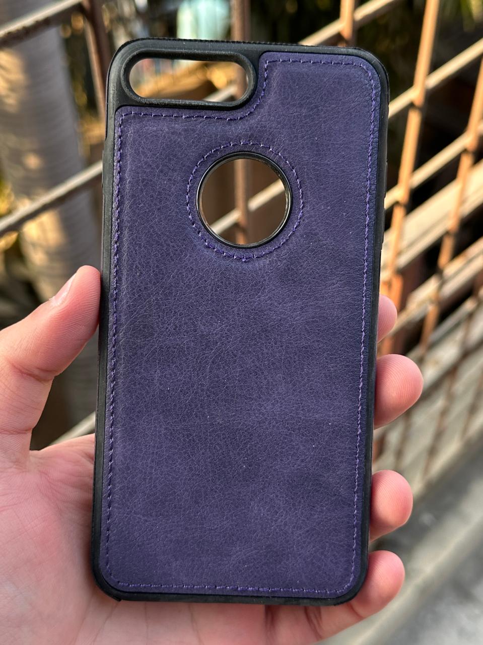 iPhone "7/8 Plus" Premium J-CASE Leather Case - Purple