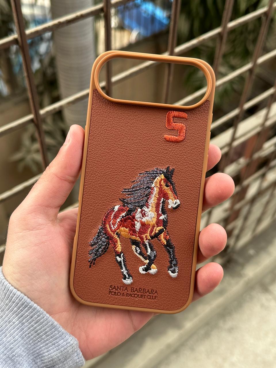 iPhone "Air" Premium Polo Embroidered Case - Brown