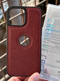 iPhone "13 Pro Max" Premium J-CASE Leather Case - Brown