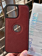 iPhone "13 Pro Max" Premium J-CASE Leather Case - Brown