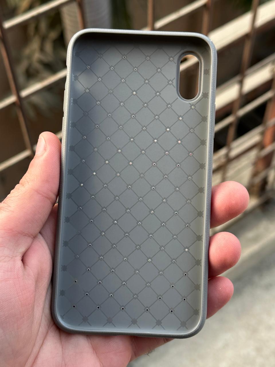 iPhone "X/XS" Woven "Leather Feel" Case - Gray