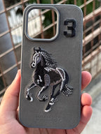 iPhone "16 Pro" Premium Polo Embroidered Case - Dark Gray