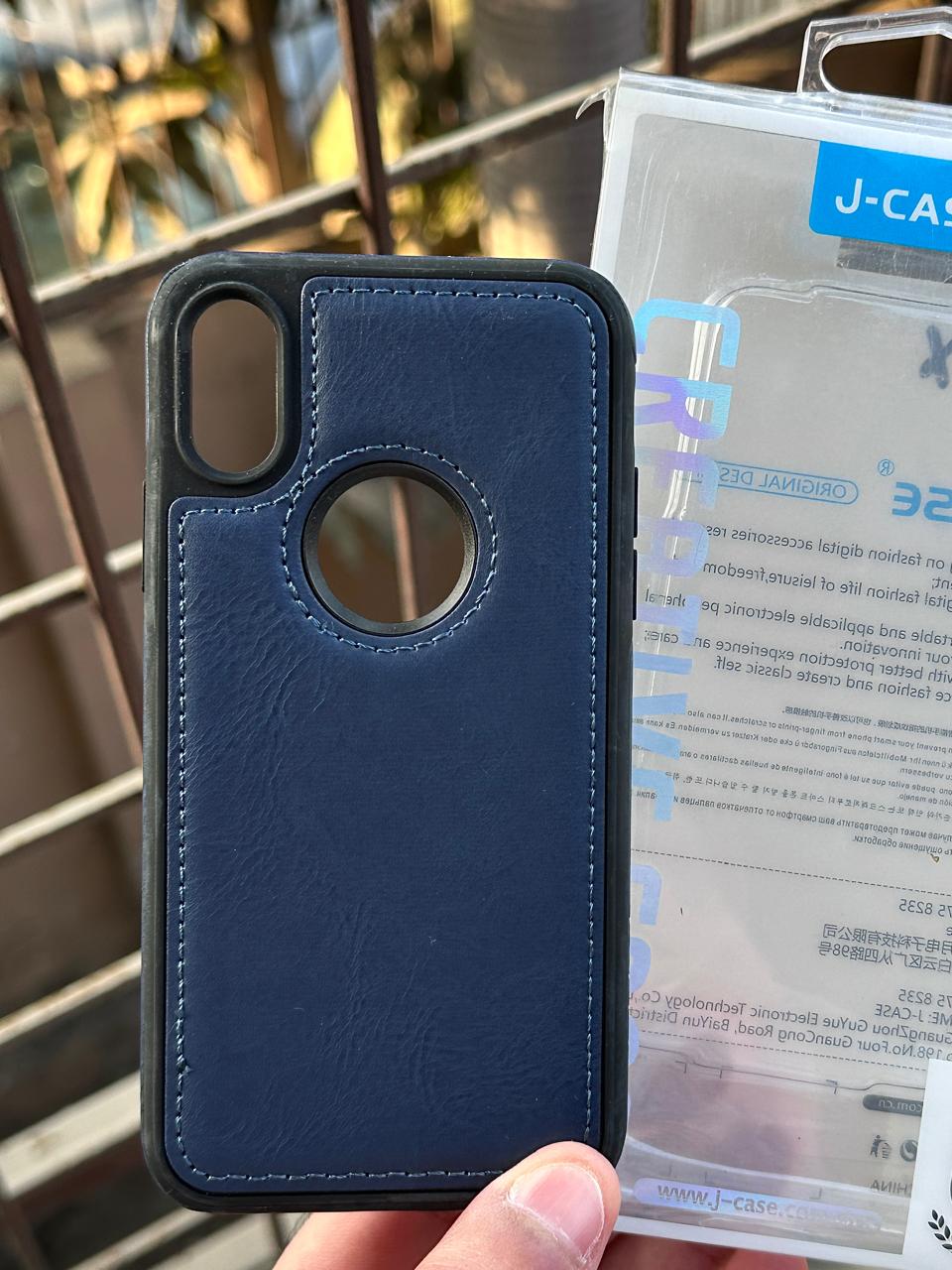 iPhone "X/XS" Premium J-CASE Leather Case - Blue