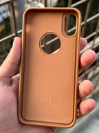 iPhone "X/XS" Spigen Premium Lining Stitched Case - Brown