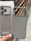 iPhone "17 Pro Max" Woven "Leather Feel" Case - Gray