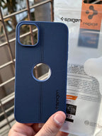 iPhone "11 Pro Max" Spigen Premium Lining Stitched Case - Blue