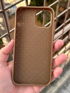 iPhone "12 Pro Max" Woven "Leather Feel" Case - Brown