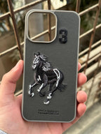 iPhone "14 Pro Max" Premium Polo Embroidered Case - Dark Gray