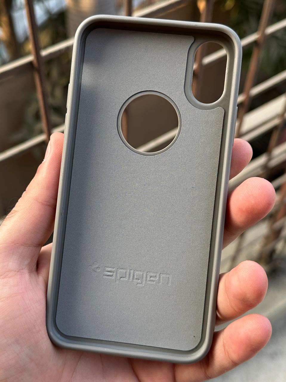 iPhone "XS Max" Spigen Premium Lining Stitched Case - Gray
