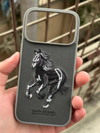 iPhone "17 Pro" Premium Polo Embroidered Case - Dark Gray