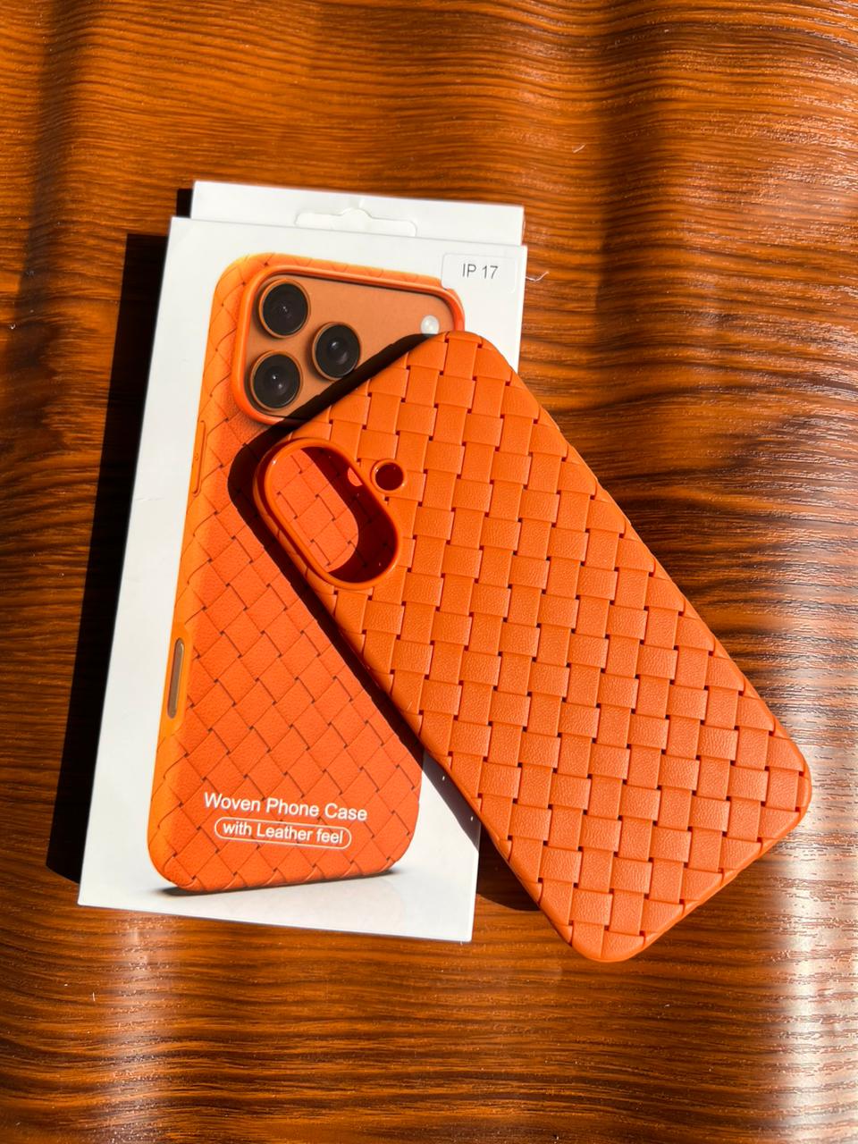 iPhone 17 Woven Case "Leather Feel" Orange