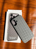 iPhone 17 Woven Case "Leather Feel" Gray