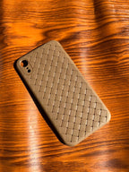 iPhone XR Woven Case "Leather Feel" Brown