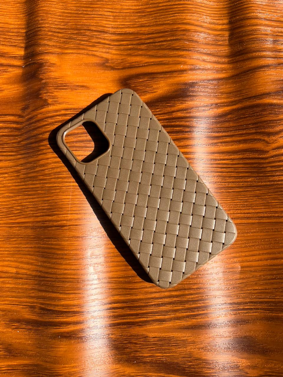 iPhone 11 Pro Woven Case "Leather Feel" Brown