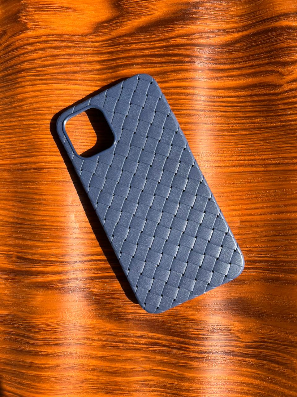 iPhone 11 Pro Woven Case "Leather Feel" Blue