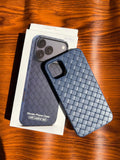iPhone 11 Pro Woven Case "Leather Feel" Blue