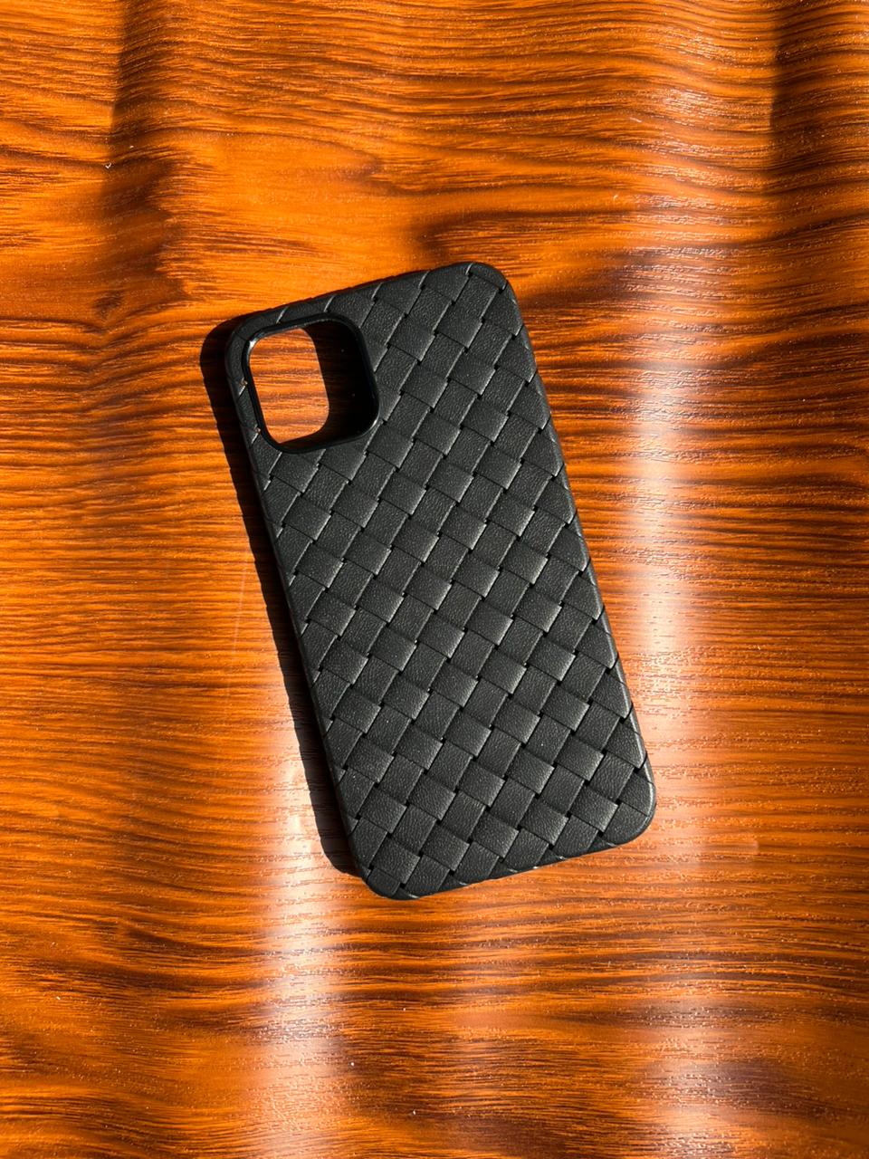 iPhone 11 Pro Woven Case "Leather Feel" Black