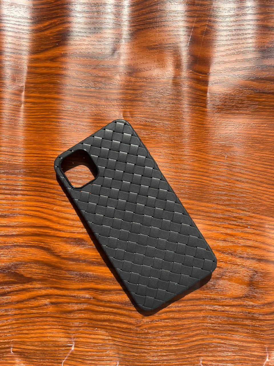 iPhone 11 Pro Max Woven Case "Leather Feel" Black