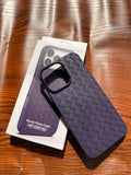 iPhone 14 Pro Max Woven Case "Leather Feel" Purple