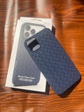 iPhone 11 Woven Case "Leather Feel" Blue