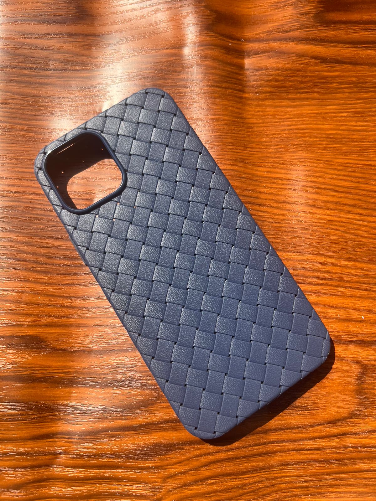 iPhone 11 Woven Case "Leather Feel" Blue