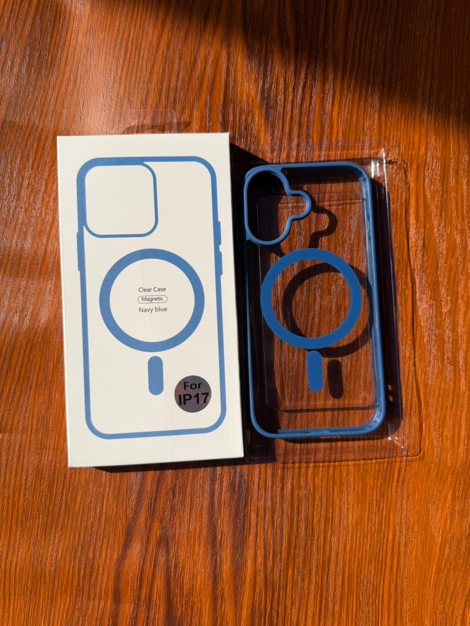 iPhone "17" Premium Clear MagSafe Case Blue