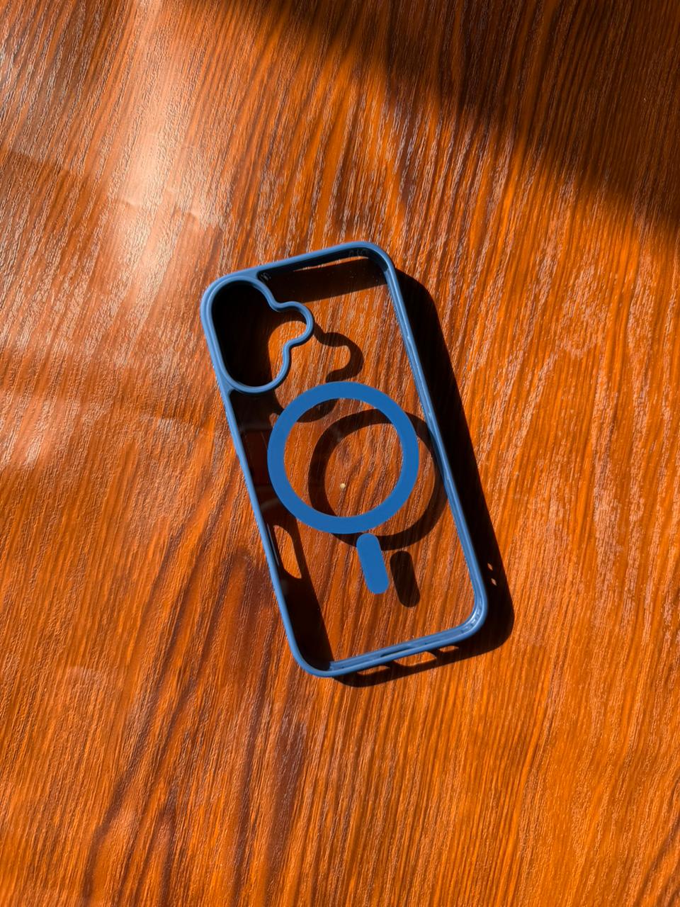 iPhone "17" Premium Clear MagSafe Case Blue