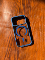 iPhone "17 Pro" Premium Clear MagSafe Case Blue