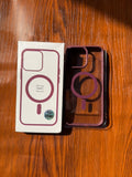 iPhone "16 Pro Max" Premium Clear MagSafe Case Wine Red