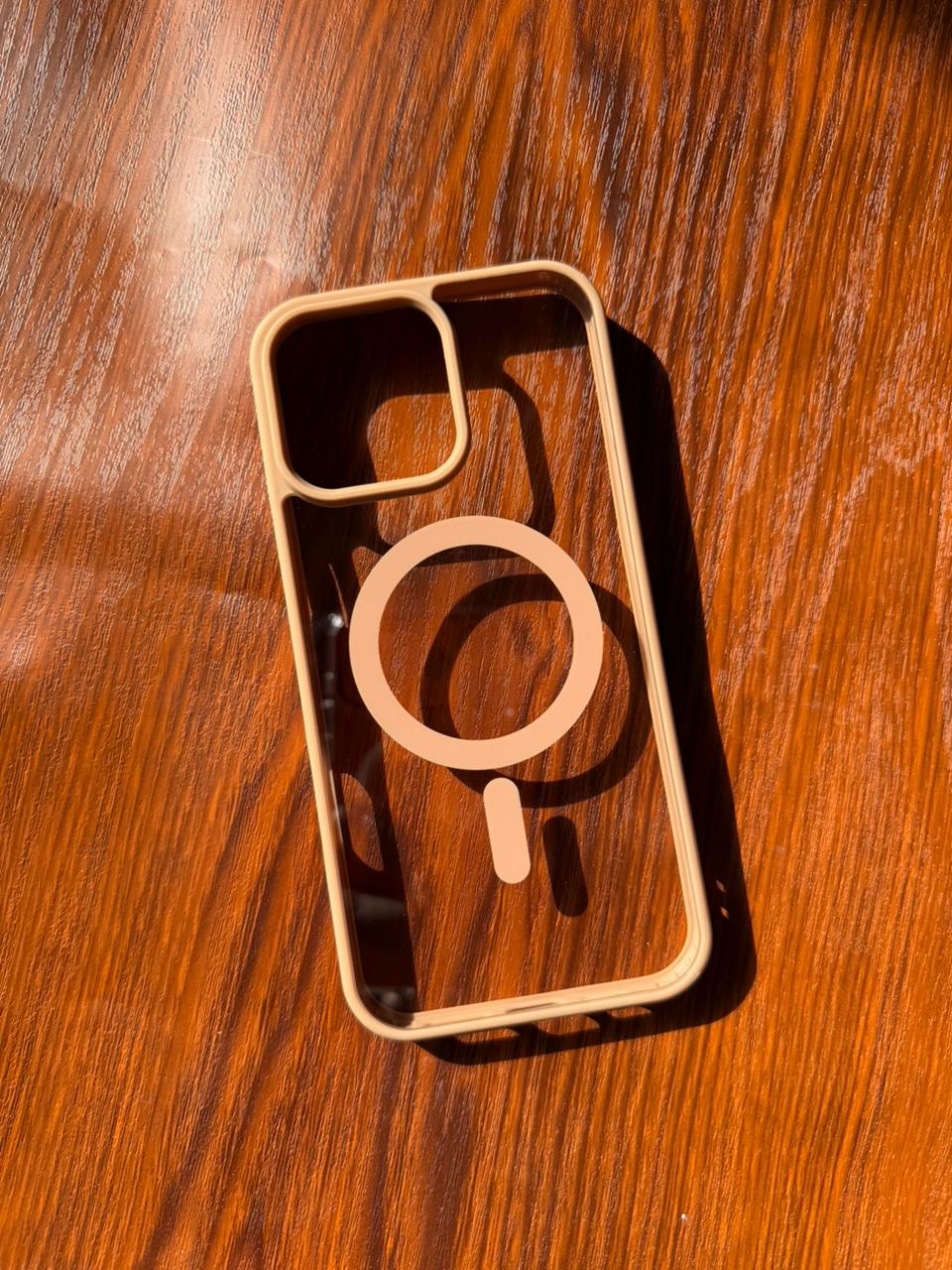 iPhone "16 Pro Max" Premium Clear MagSafe Case Gold Titanium