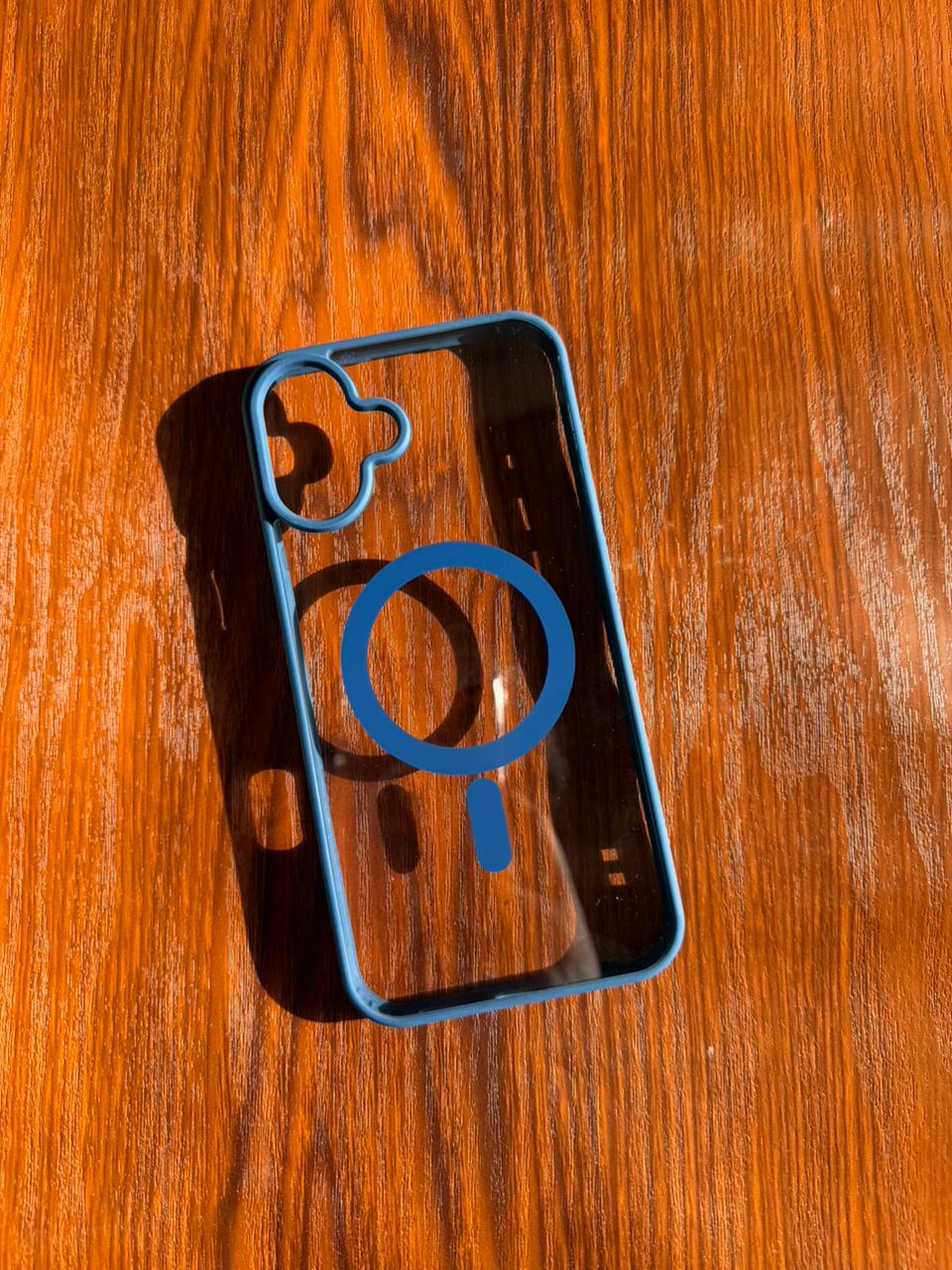 iPhone "16 Plus" Premium Clear MagSafe Case Blue