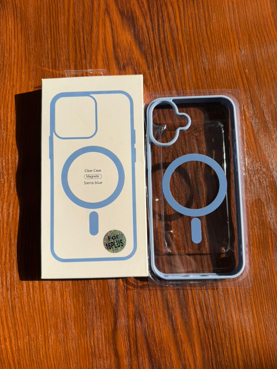 iPhone "16 Plus" Premium Clear MagSafe Case Riptide Blue