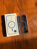 iPhone "15 Pro" Premium Clear MagSafe Case Blue