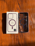 iPhone "14 Pro Max" Premium Clear MagSafe Case Purple