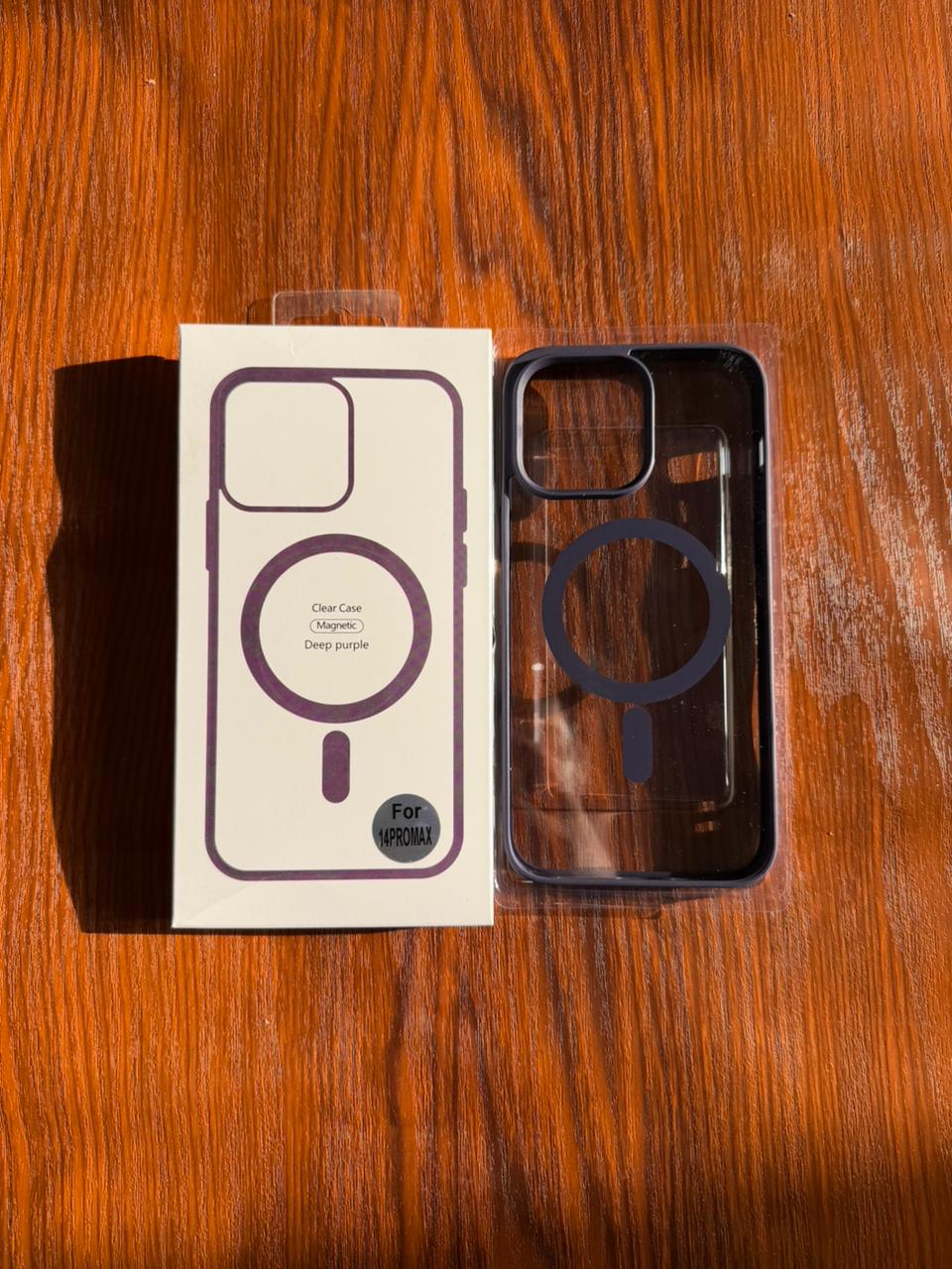 iPhone "14 Pro Max" Premium Clear MagSafe Case Purple
