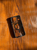 iPhone "14 Pro Max" Premium Clear MagSafe Case Black