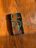 iPhone "13 Pro Max" Premium Clear MagSafe Case Green