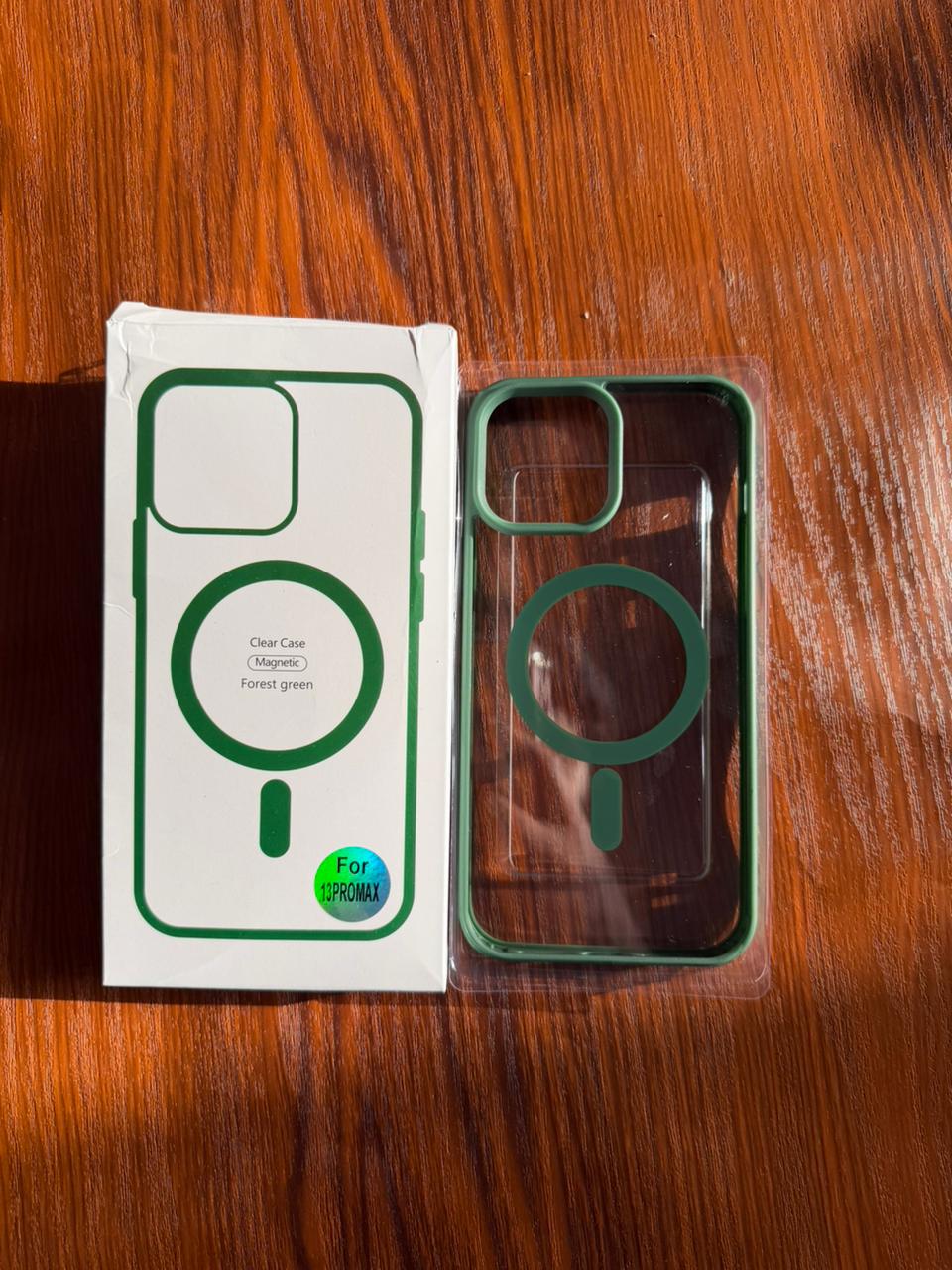 iPhone "13 Pro Max" Premium Clear MagSafe Case Green