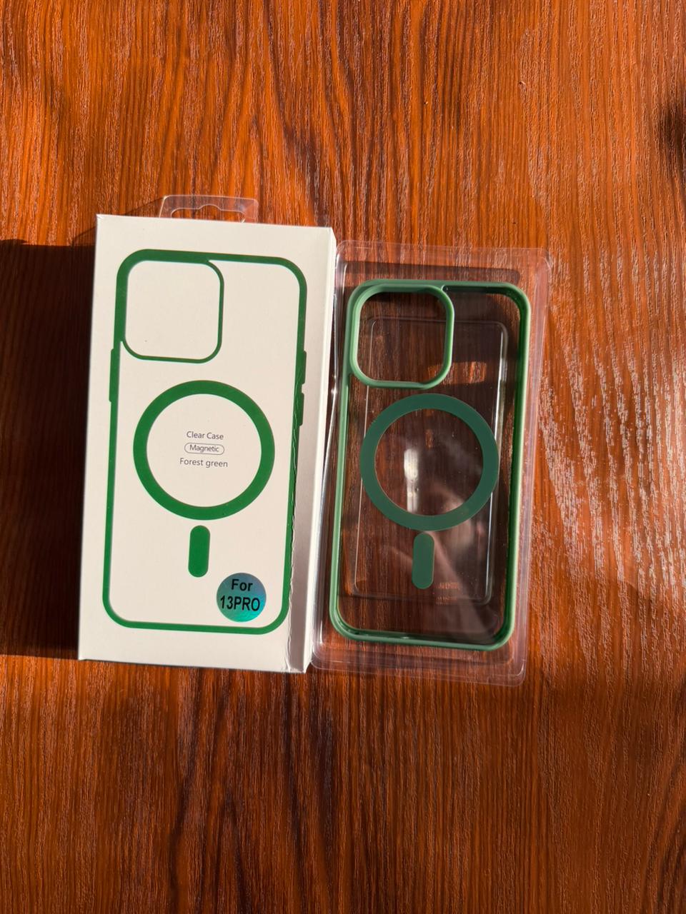 iPhone "13 Pro" Premium Clear MagSafe Case - Green