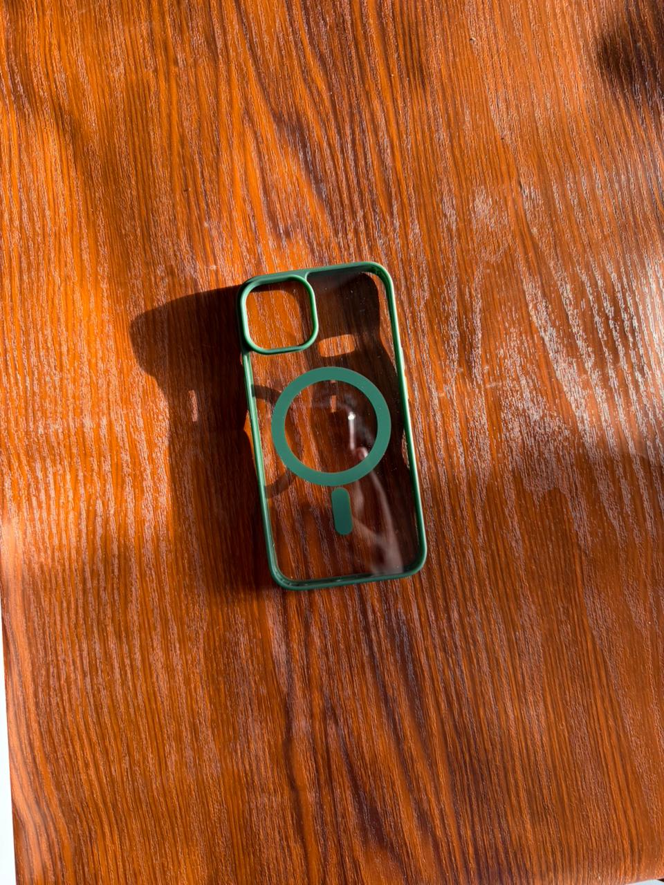 iPhone "13" Premium Clear MagSafe Case - Green
