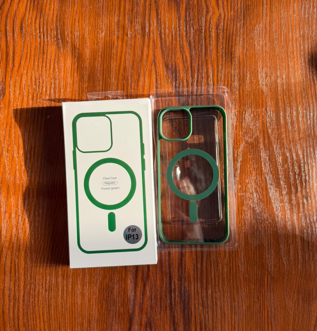iPhone "13" Premium Clear MagSafe Case - Green