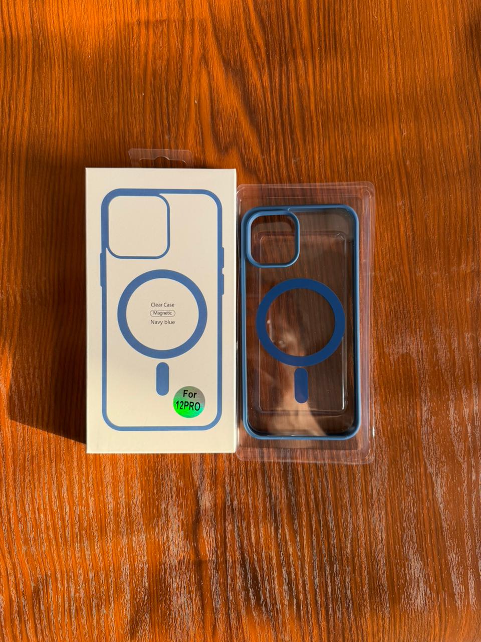 iPhone "12/12 Pro" Premium Clear MagSafe Case - Blue