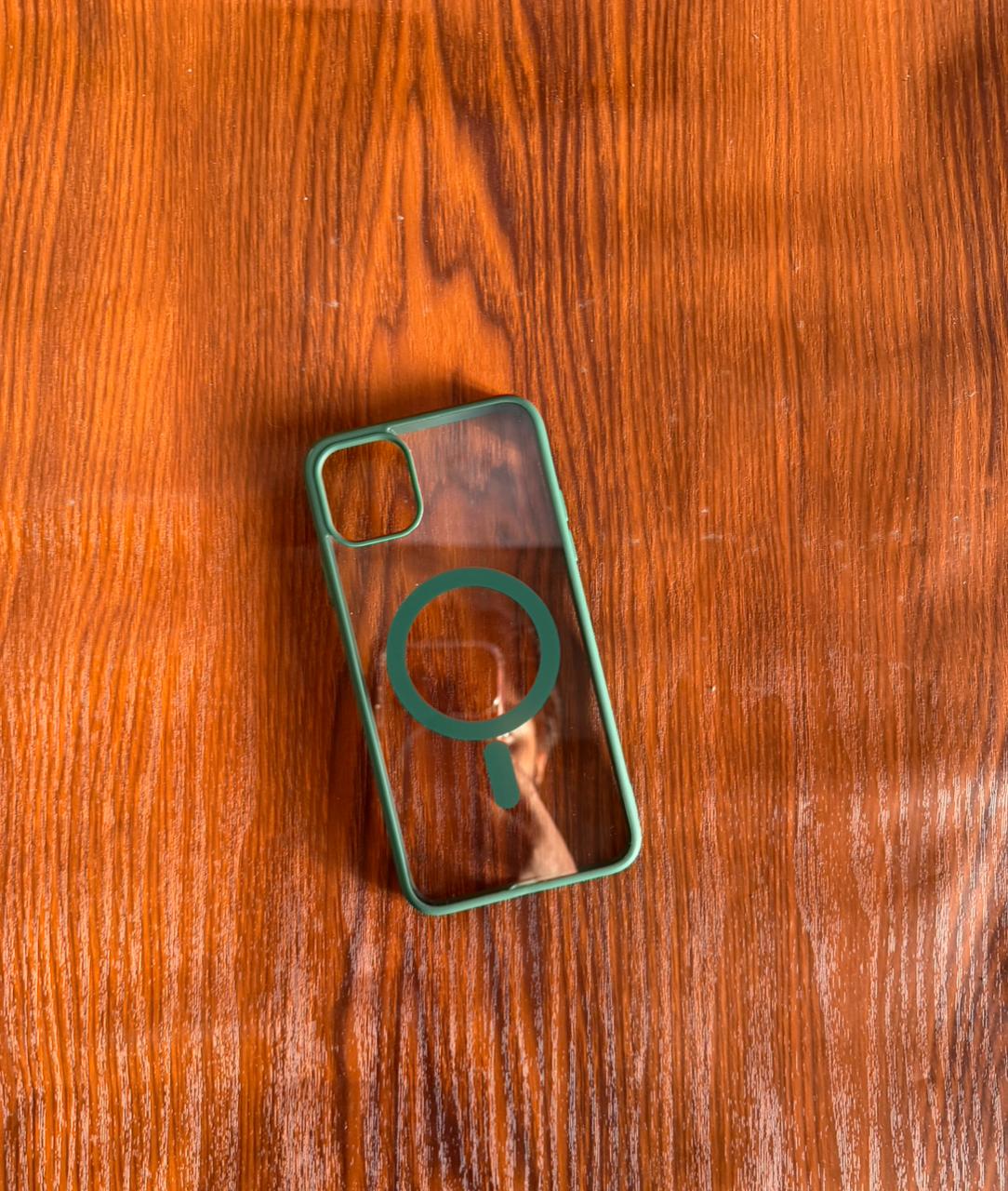 iPhone "11 Pro Max" Premium Clear MagSafe Case - Green