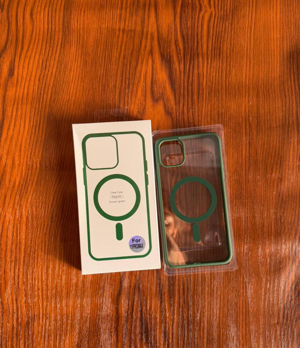 iPhone "11 Pro Max" Premium Clear MagSafe Case - Green