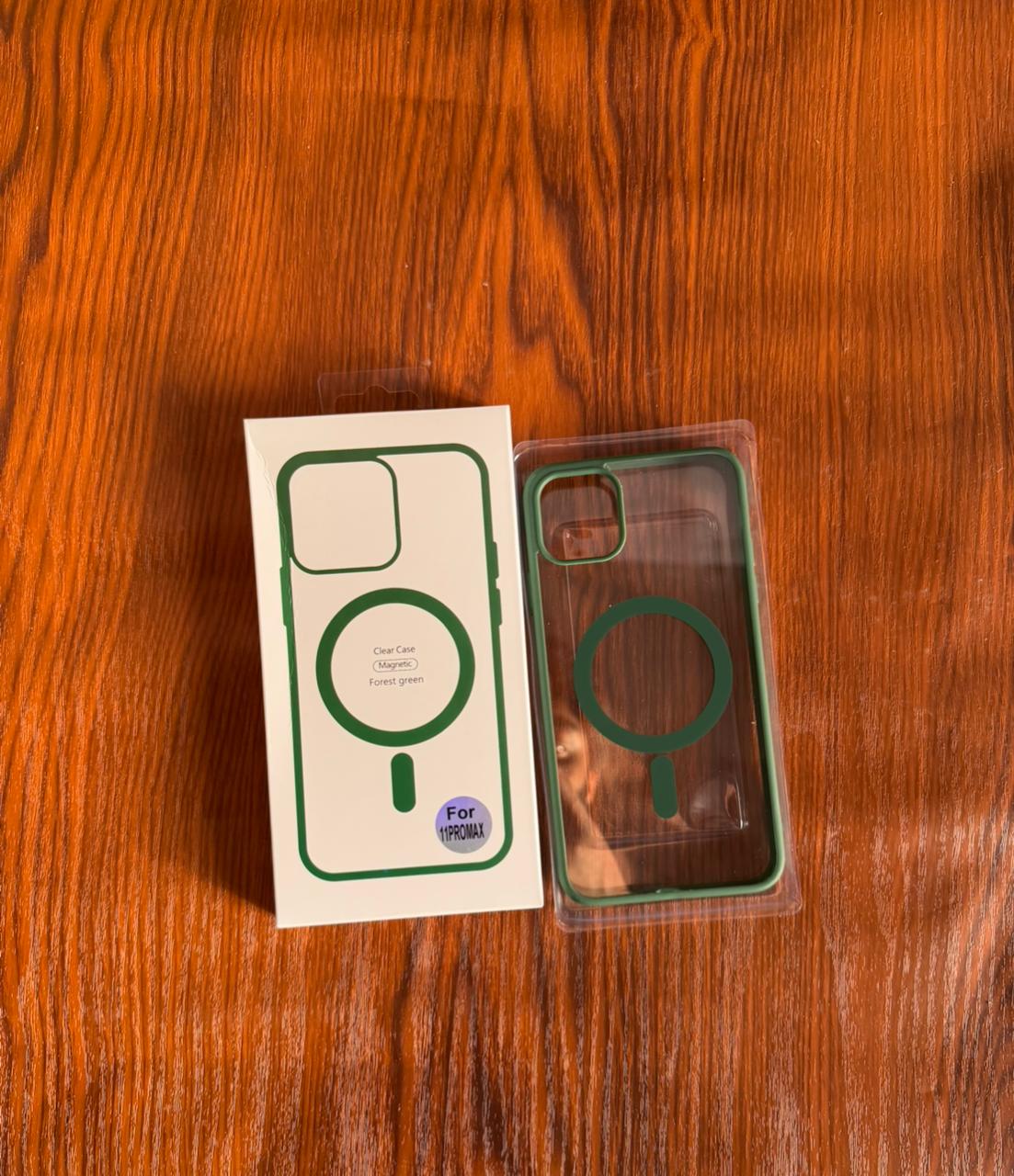 iPhone "11 Pro Max" Premium Clear MagSafe Case - Green