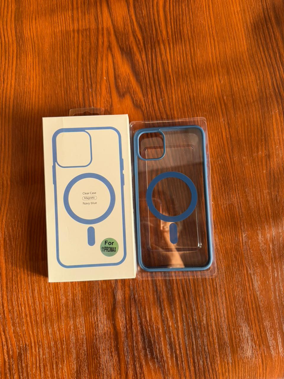 iPhone "11 Pro Max" Premium Clear MagSafe Case - Blue