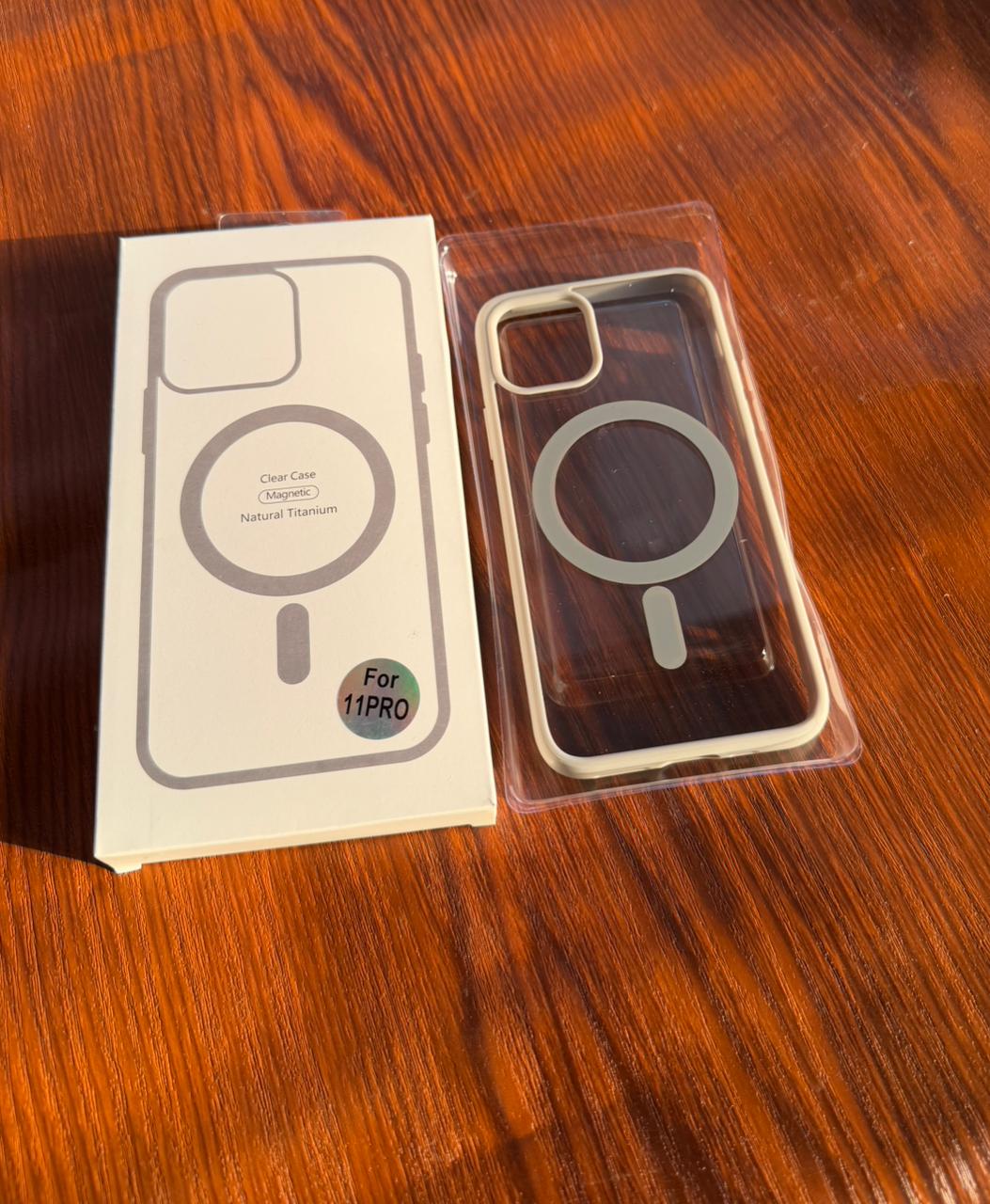iPhone "11 Pro" Premium Clear MagSafe Case - White
