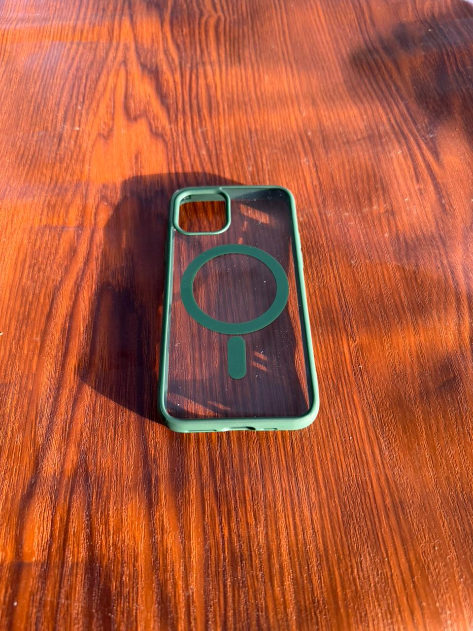 iPhone "11 Pro" Premium Clear MagSafe Case - Green