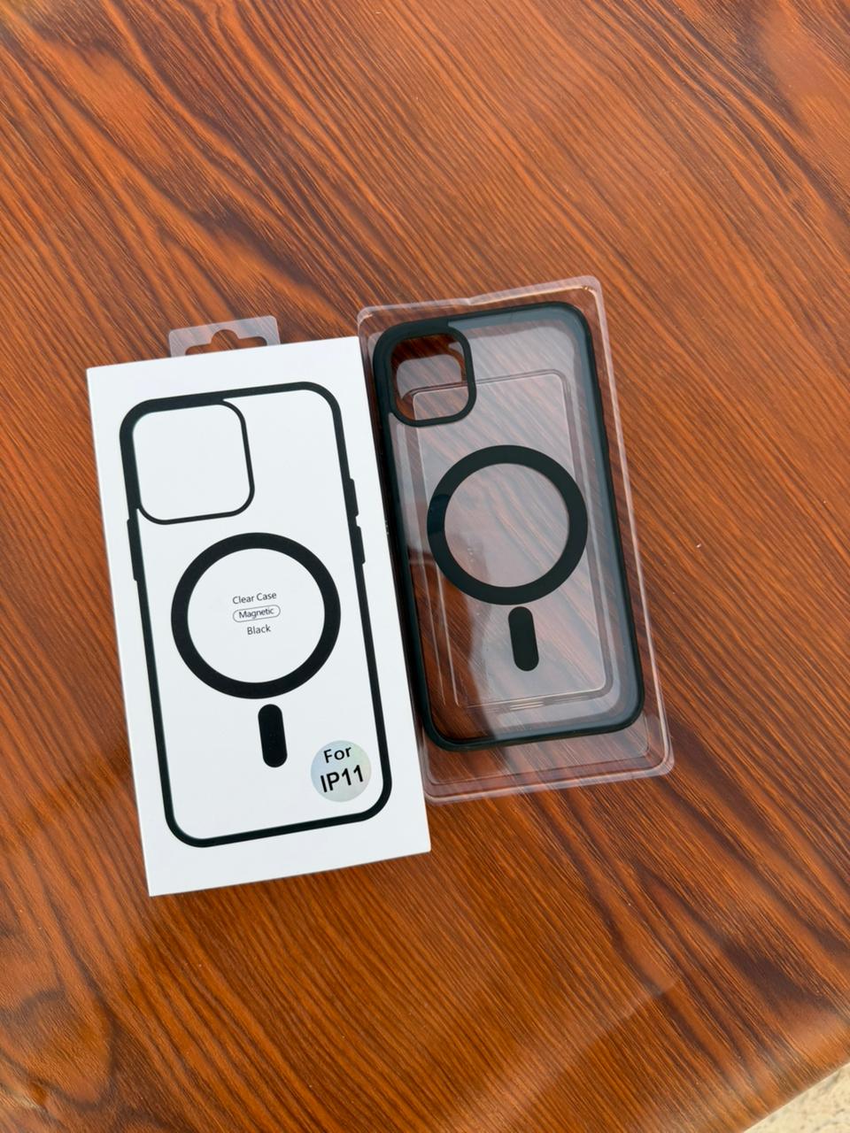 iPhone "11" Premium Clear MagSafe Case - Black