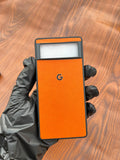 Google Pixel 6 Premium Leather Case Orange